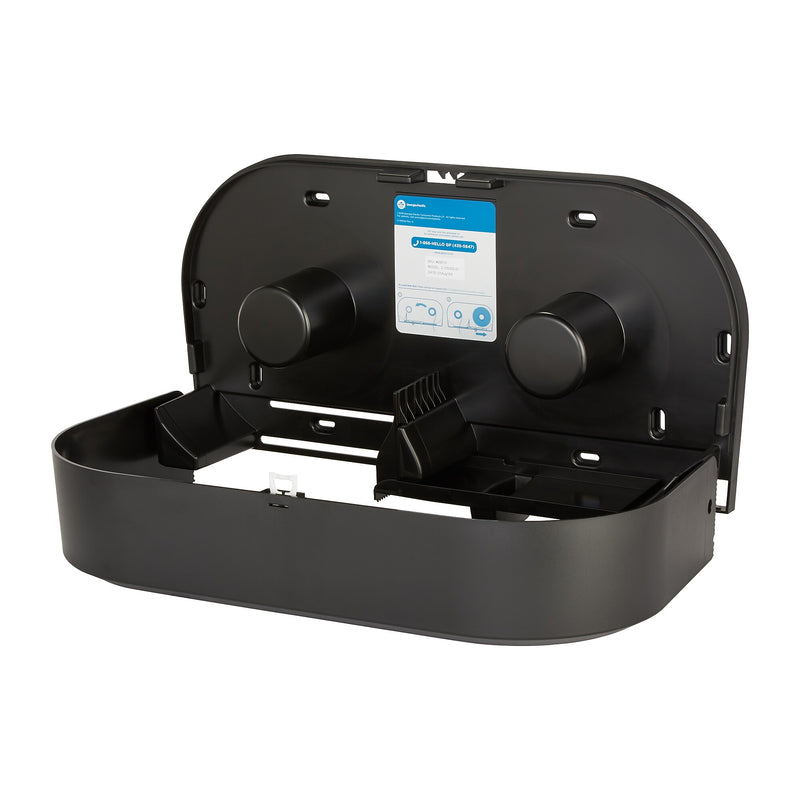 Georgia-Pacific Jumbo Jr. Dual-Roll Toilet Paper Dispenser, Black (59210)