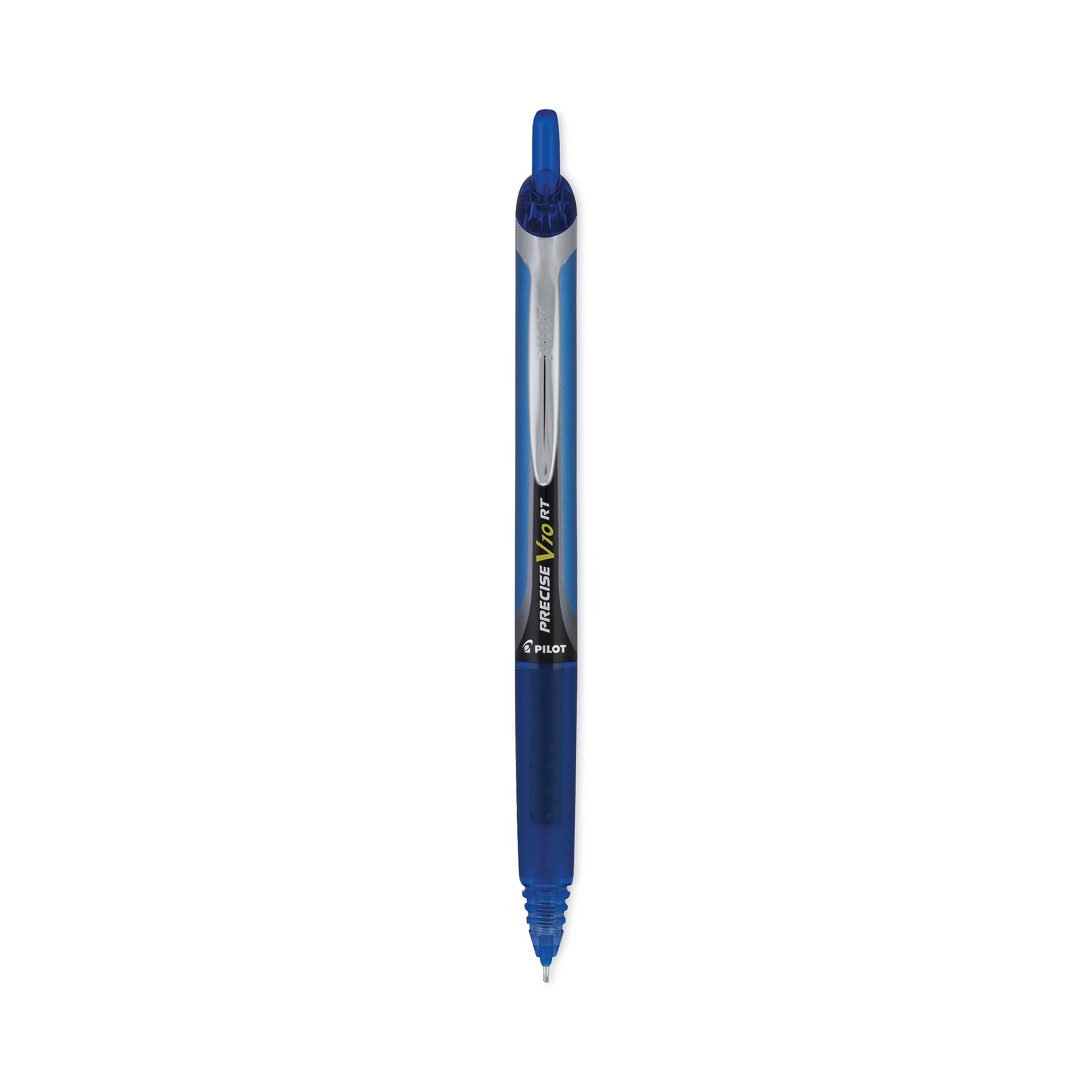 Pilot V10 Retractable Rollerball Pen, Bold Point, 1.0 mm, Blue Ink, 12/Pack (PIL13453)