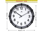 Infinity Instruments Skipper Wall Clock, Plastic/Glass, 16"Dia. (20309BK-4547)