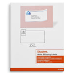 Staples Laser/Inkjet Shipping Labels, 2" x 4", White, 10 Labels/Sheet, 250 Sheets/Pack, 2500 Labels/Box (ST18066-CC)