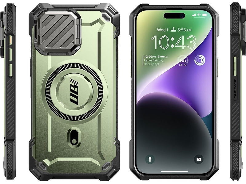 SUPCASE Unicorn Beetle MAG XT MagSafe Rugged Case for iPhone 15 Pro Max, Shock-Absorbing, Dark Green (SPH23MX67MGXTGN)