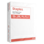 Staples 110 lb. Cardstock Paper, 8.5" x 11", White, 250 Sheets/Ream (49701)