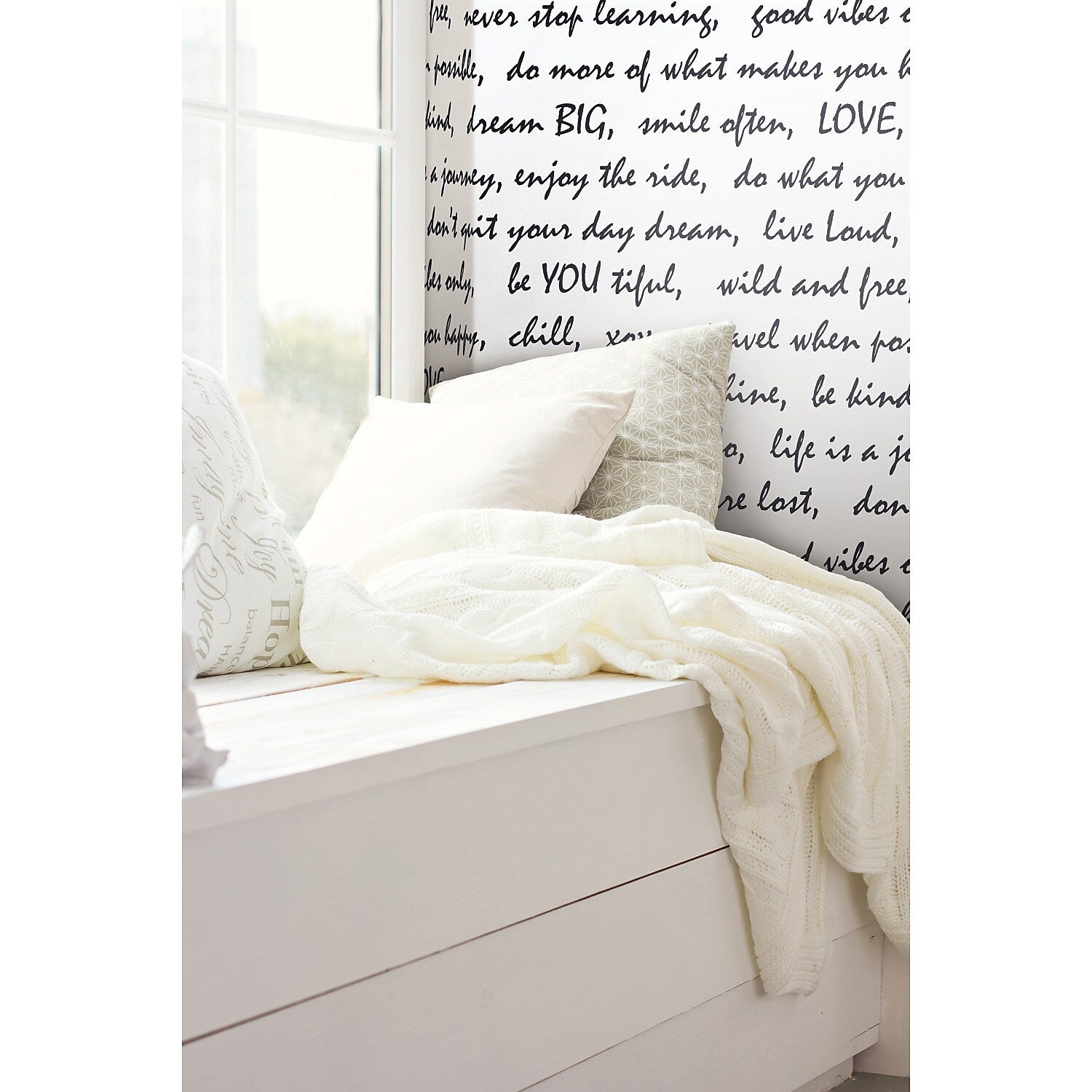 York Wallcoverings Dream Big Script Peel and Stick Wallpaper (RMK9005WP)