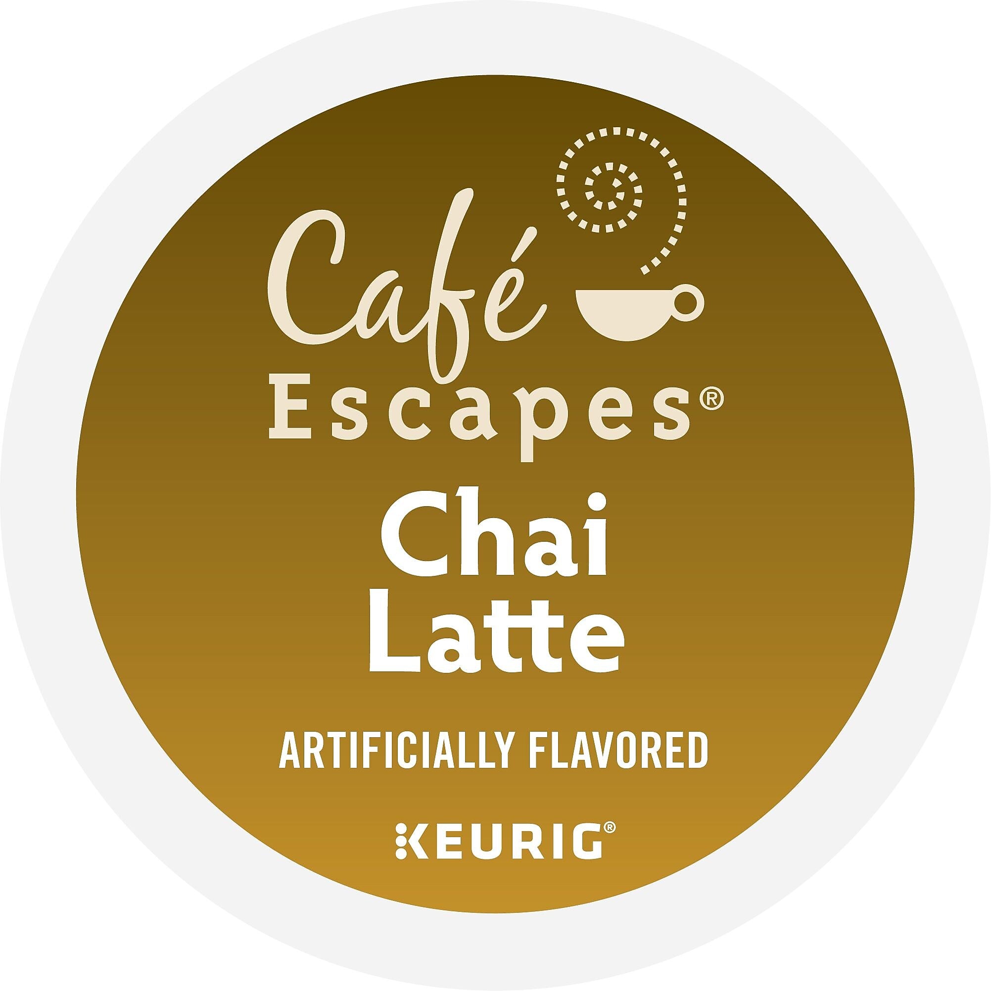 Cafe Escapes Chai Latte Coffee Keurig® K-Cup® Pods, Light Roast, 24/Box (5000330124)