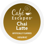 Cafe Escapes Chai Latte Coffee, Keurig® K-Cup® Pods, Light Roast, 24/Box (6805)