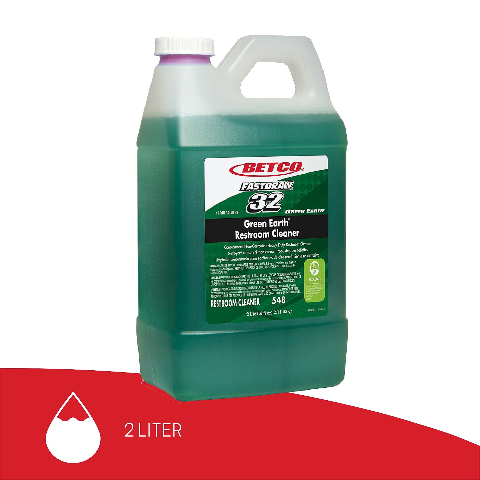 Betco Green Earth Restroom Cleaner, Citrus Scent, 67.6 Oz., 4/Carton (5484700)