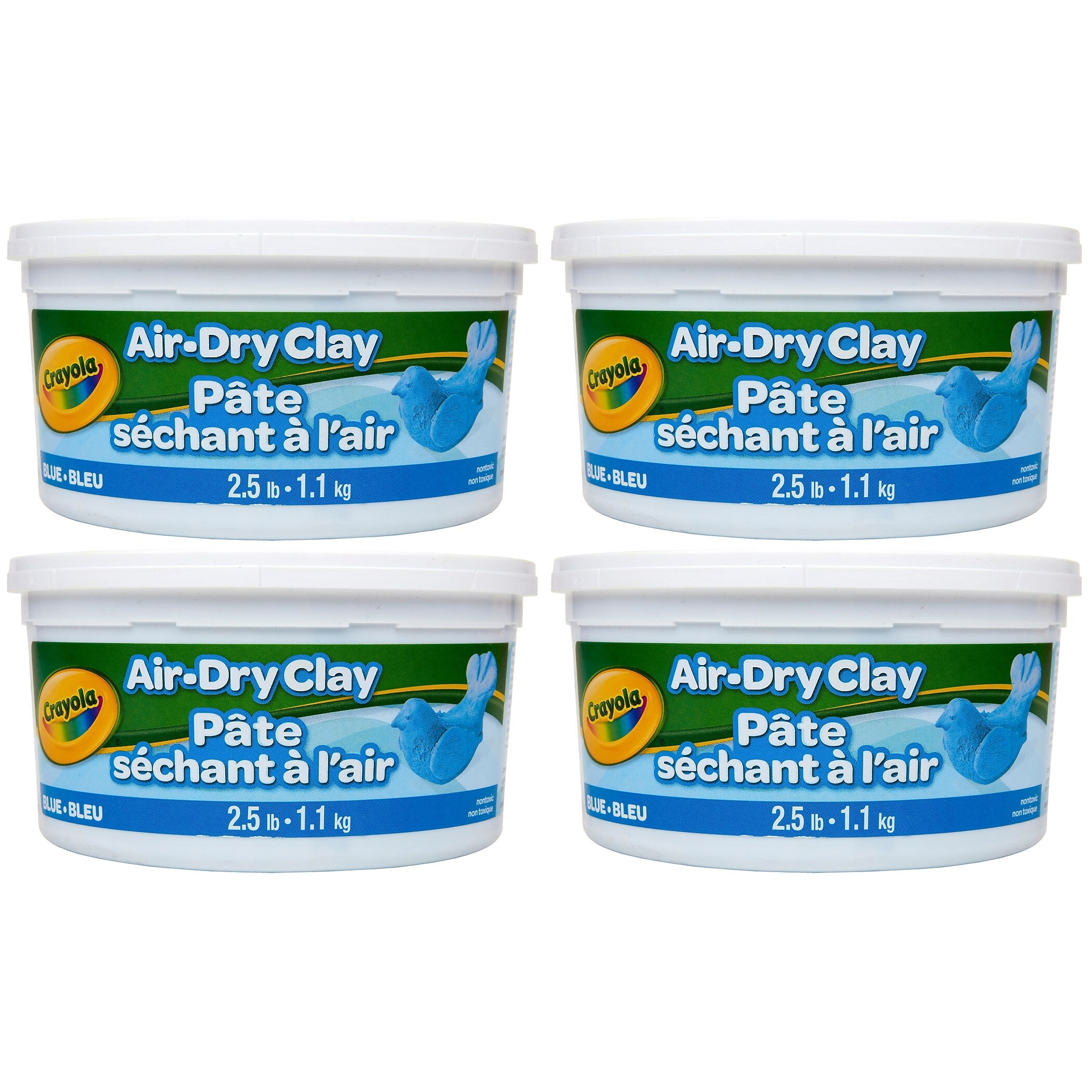 Crayola Air Dry Clay, Blue, 4/Bundle (BIN575142-4)