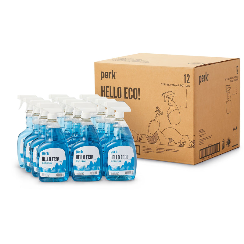 Perk Eco Glass Cleaning Spray, Citrus, 32 oz., 12/Carton (PK611032-ACT)
