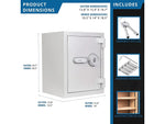 Barska Steel Fireproof Safe with Biometric Lock, 1.64 cu. ft. (AX13494)