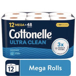 Cottonelle Ultra CleanCare Toilet Paper, 1-Ply, White, 284 Sheets/Roll, 12 Rolls/Case, 4 Cases/Carton (KCM55480)