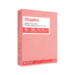 Staples Pastel 30% Recycled Color Copy Paper, 20 lbs., 8.5" x 11", Salmon, 500/Ream (14783)