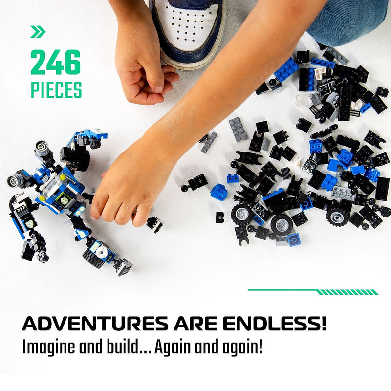 JITTERYGIT Robotryx Blue SnabGlider Robot Building Toy, 246 Pieces/Pack (ROBOTRYX-BLUE)