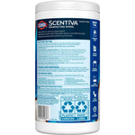 Clorox Scentiva Disinfecting Wipes, Coconut and Waterlily Scent, 75 Wipes/Container, 6/Carton (60037CT)