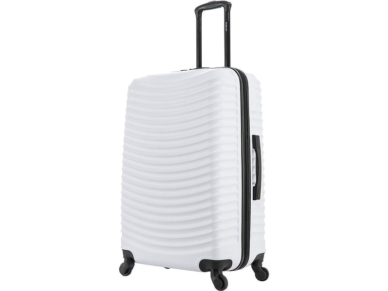 DUKAP Adly 28" Hardside Suitcase, 4-Wheeled Spinner, TSA Checkpoint Friendly, White (DKADL00L-WHI)