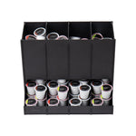 Mind Reader Plastic 4-Compartment Single Serve Coffee Pod Dispenser, 120 Pod Capacity, Black (CPODBK-BLK)