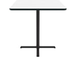 Correll Square-Shaped Dry-Erase Markerboard Cafe Table, 36" x 36", Frosty White/Black (BXB36DES-80)