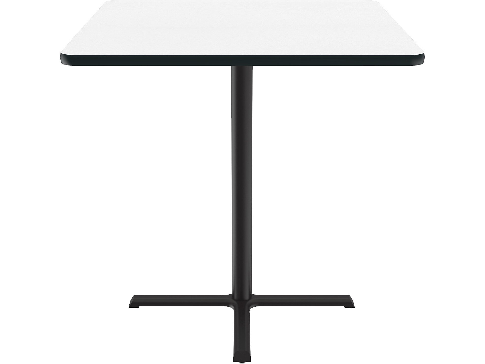 Correll Square-Shaped Dry-Erase Markerboard Cafe Table, 36" x 36", Frosty White/Black (BXB36DES-80)