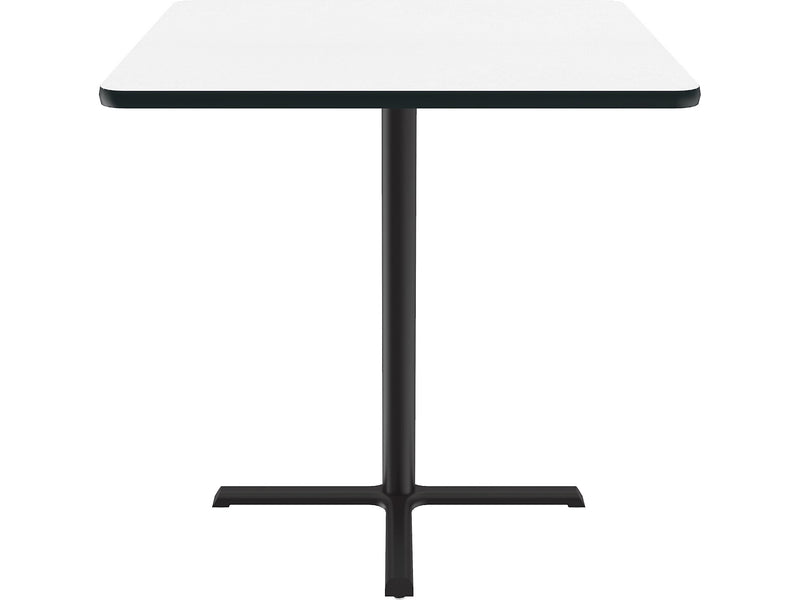 Correll Square-Shaped Dry-Erase Markerboard Cafe Table, 36" x 36", Frosty White/Black (BXB36DES-80)