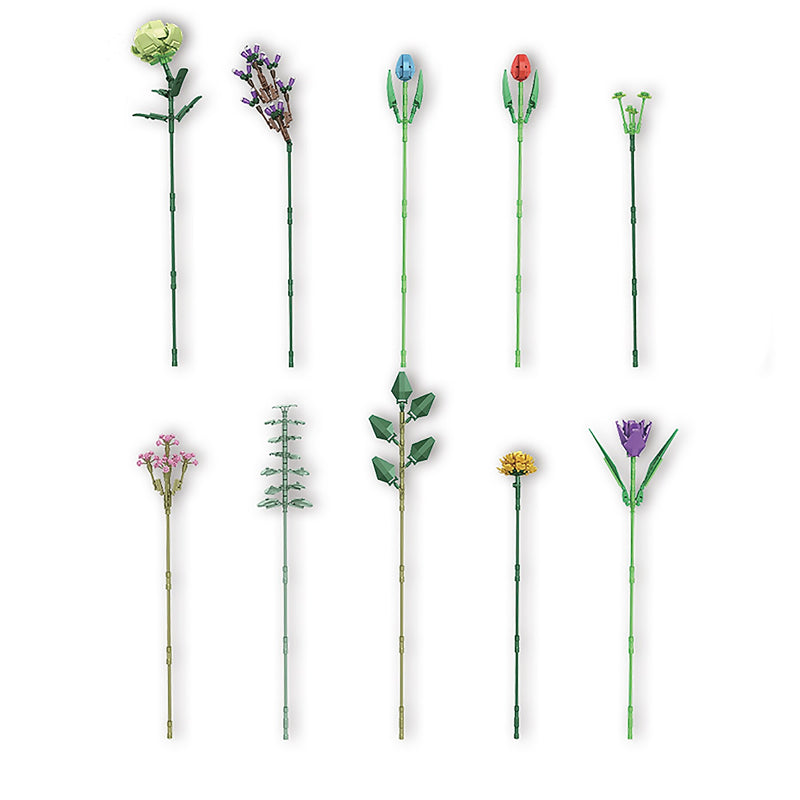 Contixo BK05 Tulip Bouquet Floral Collection Building Block Set, 999 Pieces (CNXBK05)