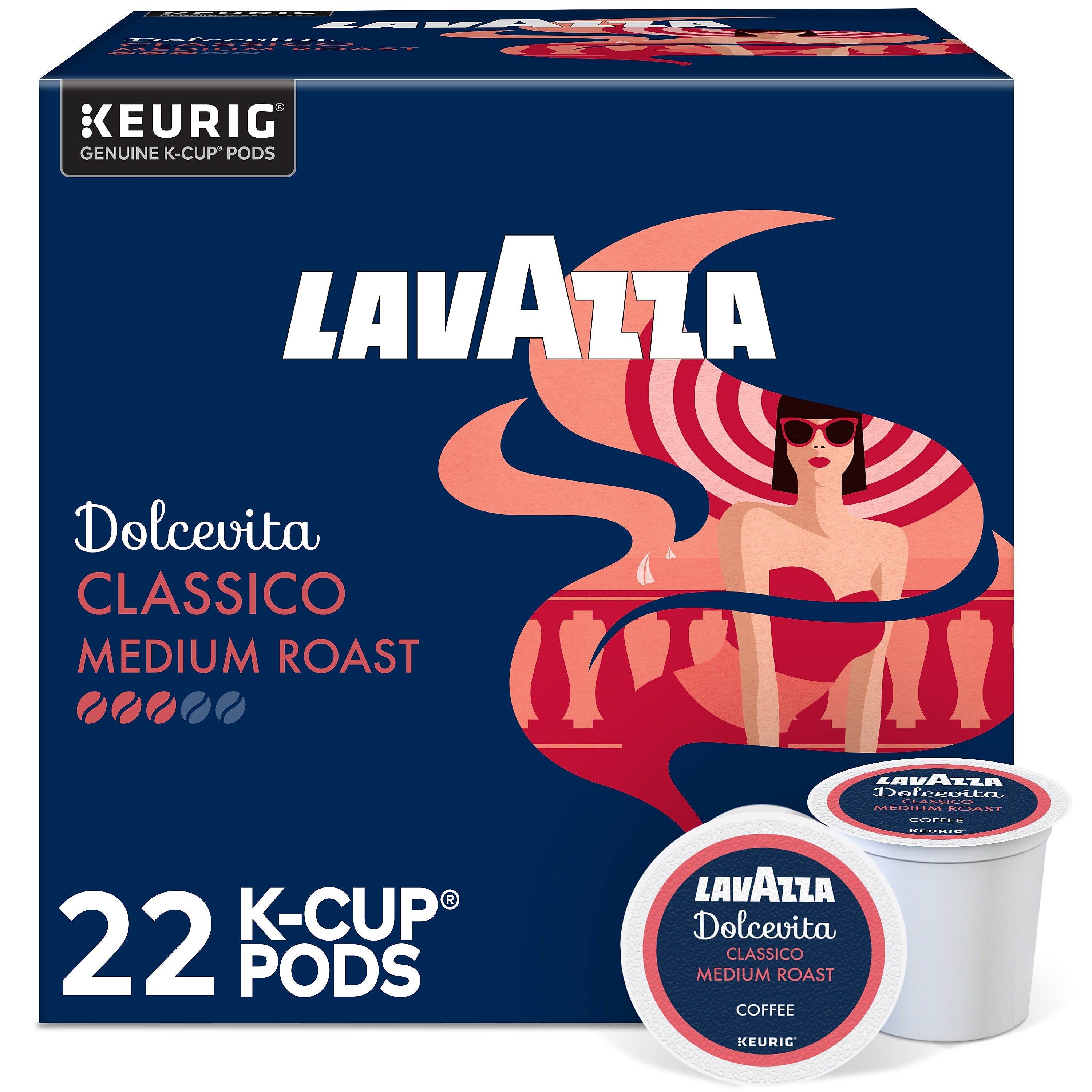 Lavazza Classico Coffee Keurig® K-Cup® Pods, Medium Roast, 22/Box (6001)