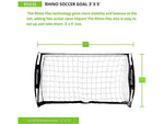 Champion Sports RHINO Flex Soccer Racket Goal, Black/White (RSG35)