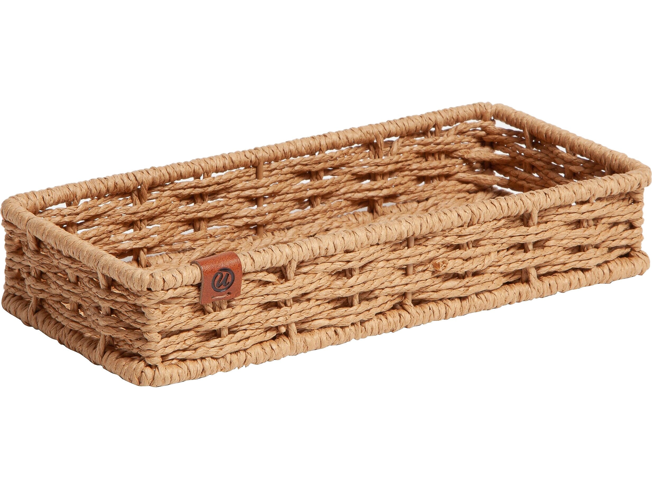 U Brands Handwoven Paper Rope Desk Tray, Brown (6089U01-16)