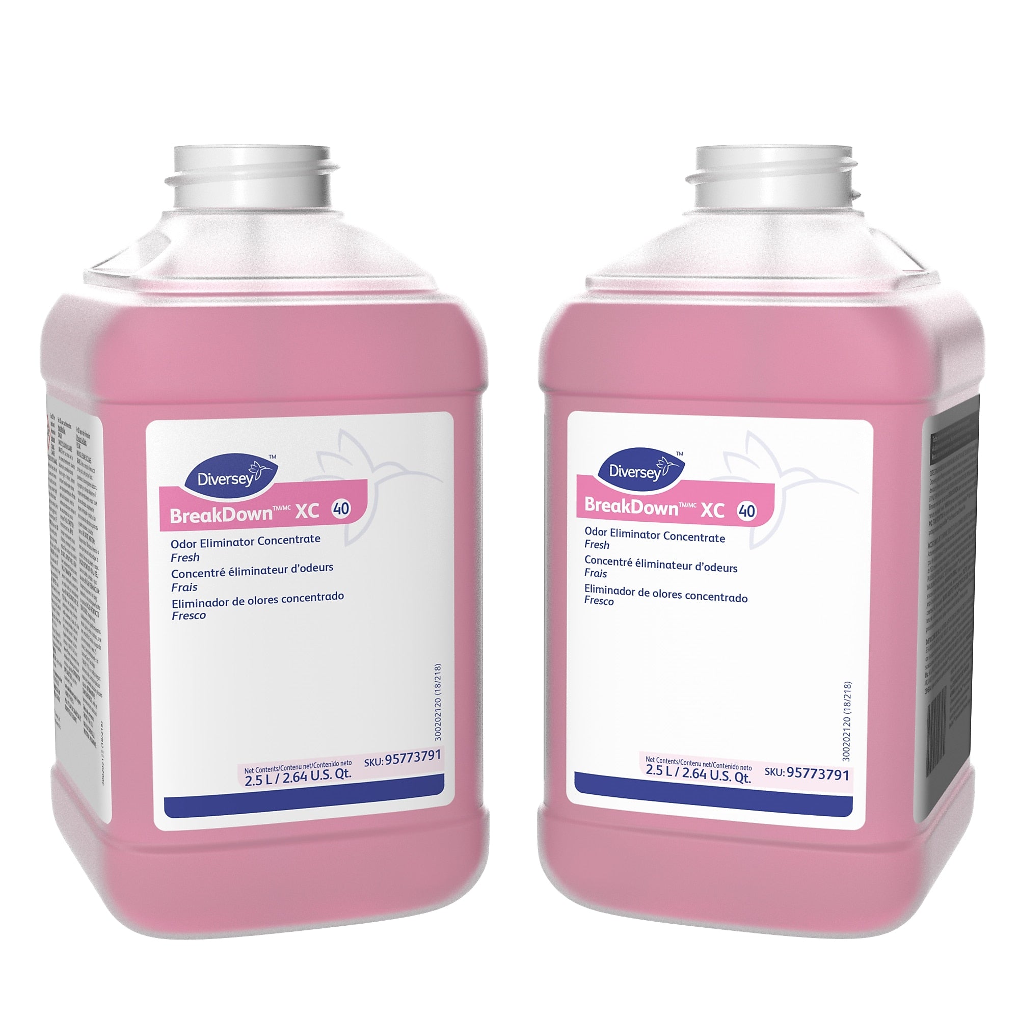 BreakDown XC 40 Odor Control for Diversey J-Fill, Fresh, 2.5 L / 2.64 U.S. Qt., 2/Carton (95773791)