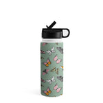 DENY Designs Wild Butterflies by Emanuela Carratoni Stainless Steel Double Wall Insulated Water Bottle, 18 oz. (83562-WBTL05)