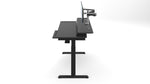 VersaDesk PowerLift Split-Level 60"W Electric Rectangular Adjustable Standing Desk, Black (PL2SD6030-BB)