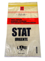 Specimen STAT Bag Yellow Biohazard w/ reclosable zip