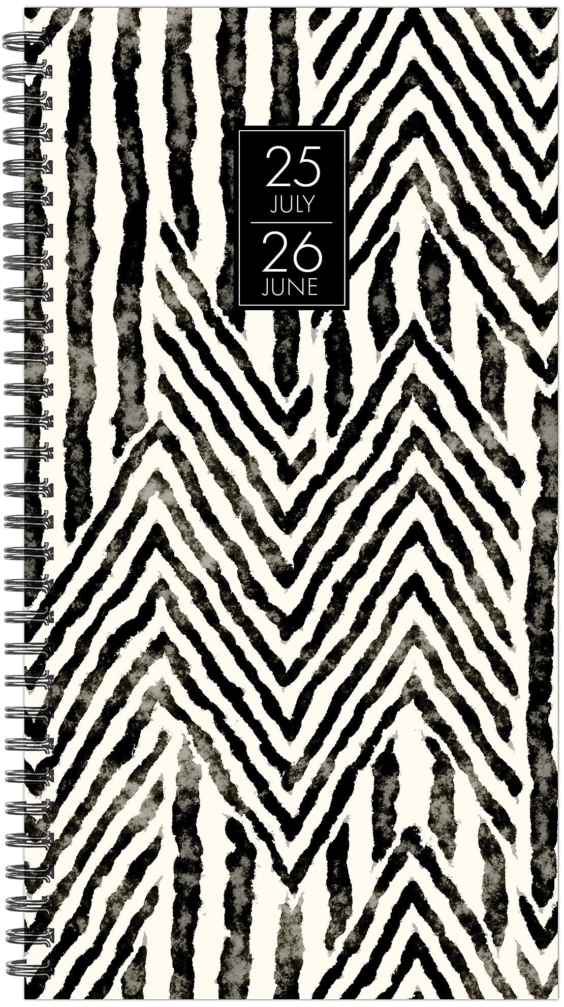 2025-2026 Willow Creek Boho Black 3.5" x 6.5" Academic Year Weekly Planner, Black/White (56851)
