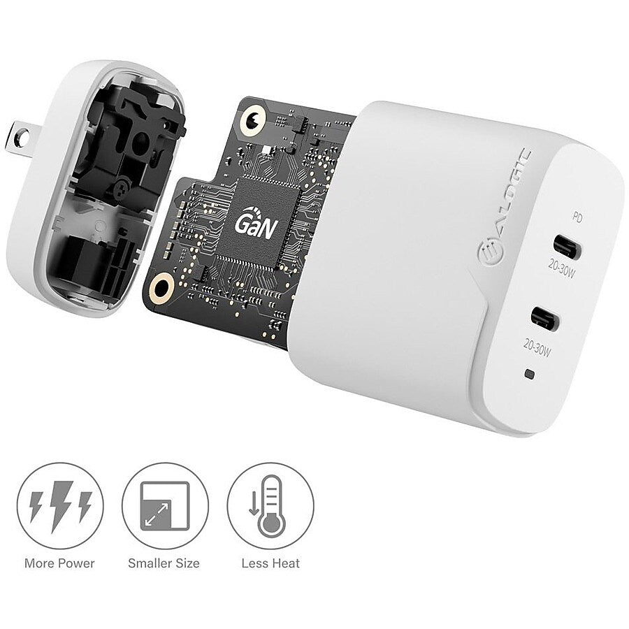 Alogic 2 Port 40W Rapid Power USB-C GaN Wall Charger (WCG2X40-US)