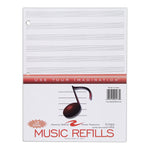 Roaring Spring Paper Products Music-Ruled Filler Paper, 8.5" x 11", 3-Hole Punched, 20 Sheets/Pack, 24 Packs/Carton (20177CS)