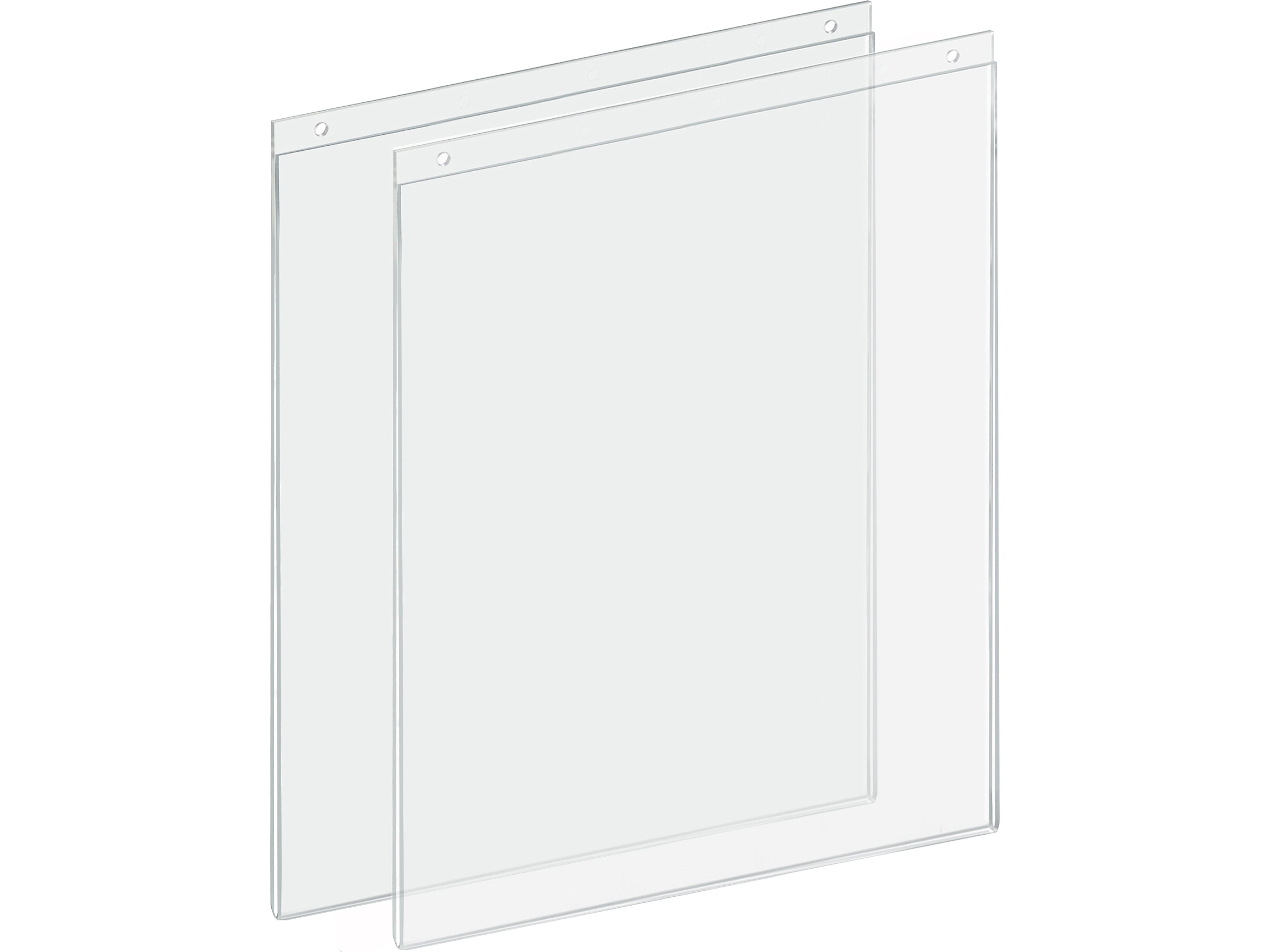 Azar Sign Holder, 17" x 22", Wall Mounted, Clear, Acrylic, 2/Pack (162728-2PK)