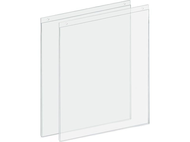 Azar Sign Holder, 17" x 22", Wall Mounted, Clear, Acrylic, 2/Pack (162728-2PK)
