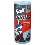 Scott Shop Towels Original, 9.4" x 11", Blue, 55 Sheets/Roll, 12 Rolls/Carton (75147)