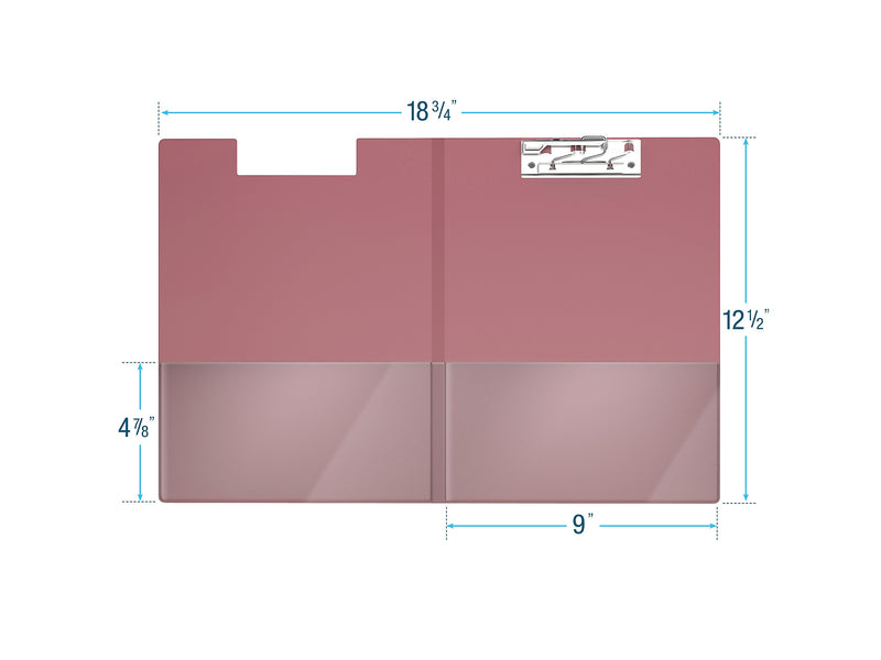 Davis Group Premium Polypropylene Clipboard, Letter Size, Burgundy, 10/Pack (4511-08-10)