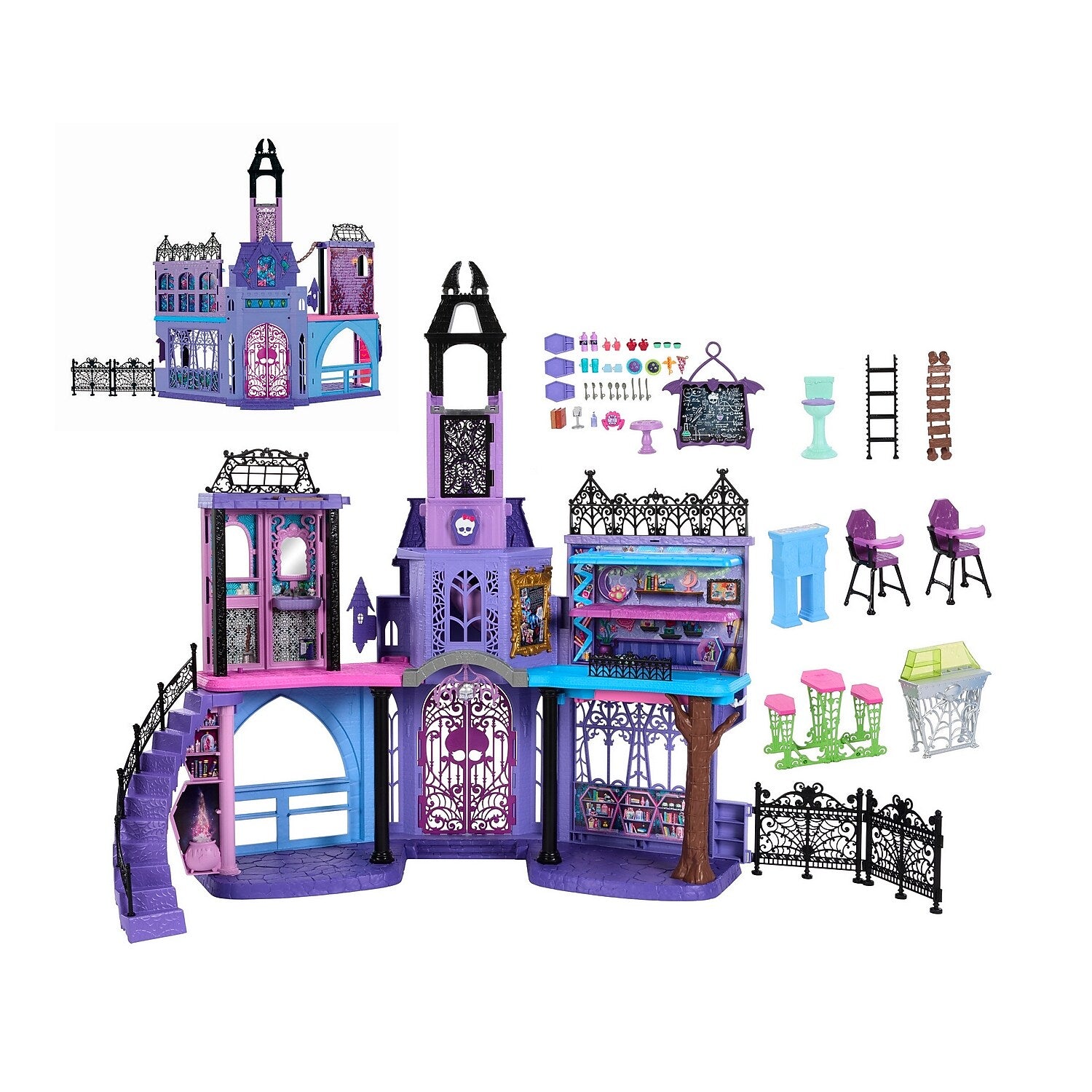 Mattel Monster High Haunted School Dollhouse Playset (HLP88)