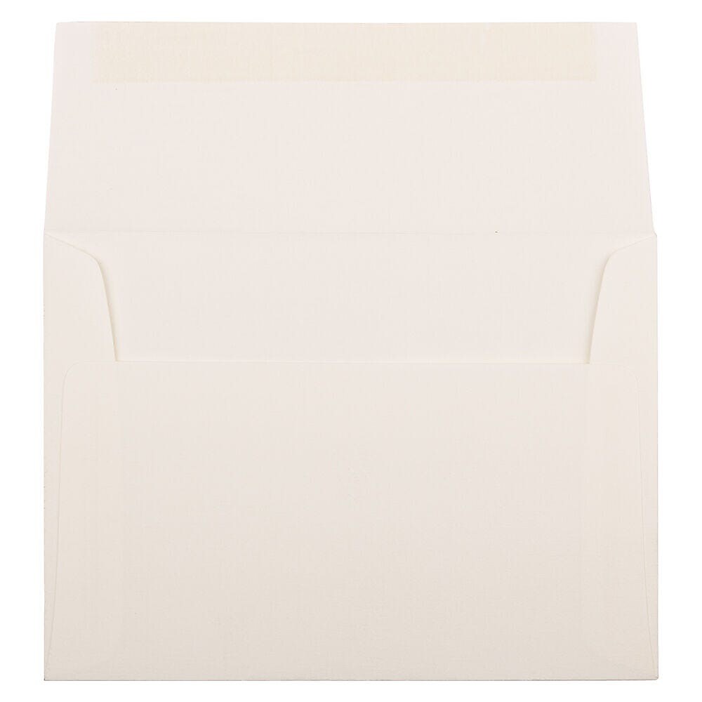JAM Paper A6 Booklet Envelope 4 3/4" x 6 1/2", Natural Linen, 100/Pack (74083d)