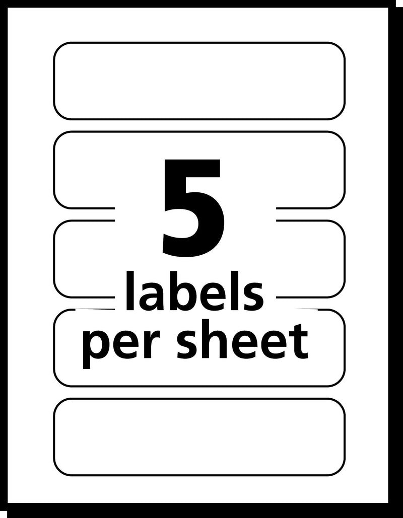 Avery Flexible "Hello My Name Is" Name Badge Labels, 1" x 3 3/4", Assorted Colors, 100 Labels Per Pack (5154)