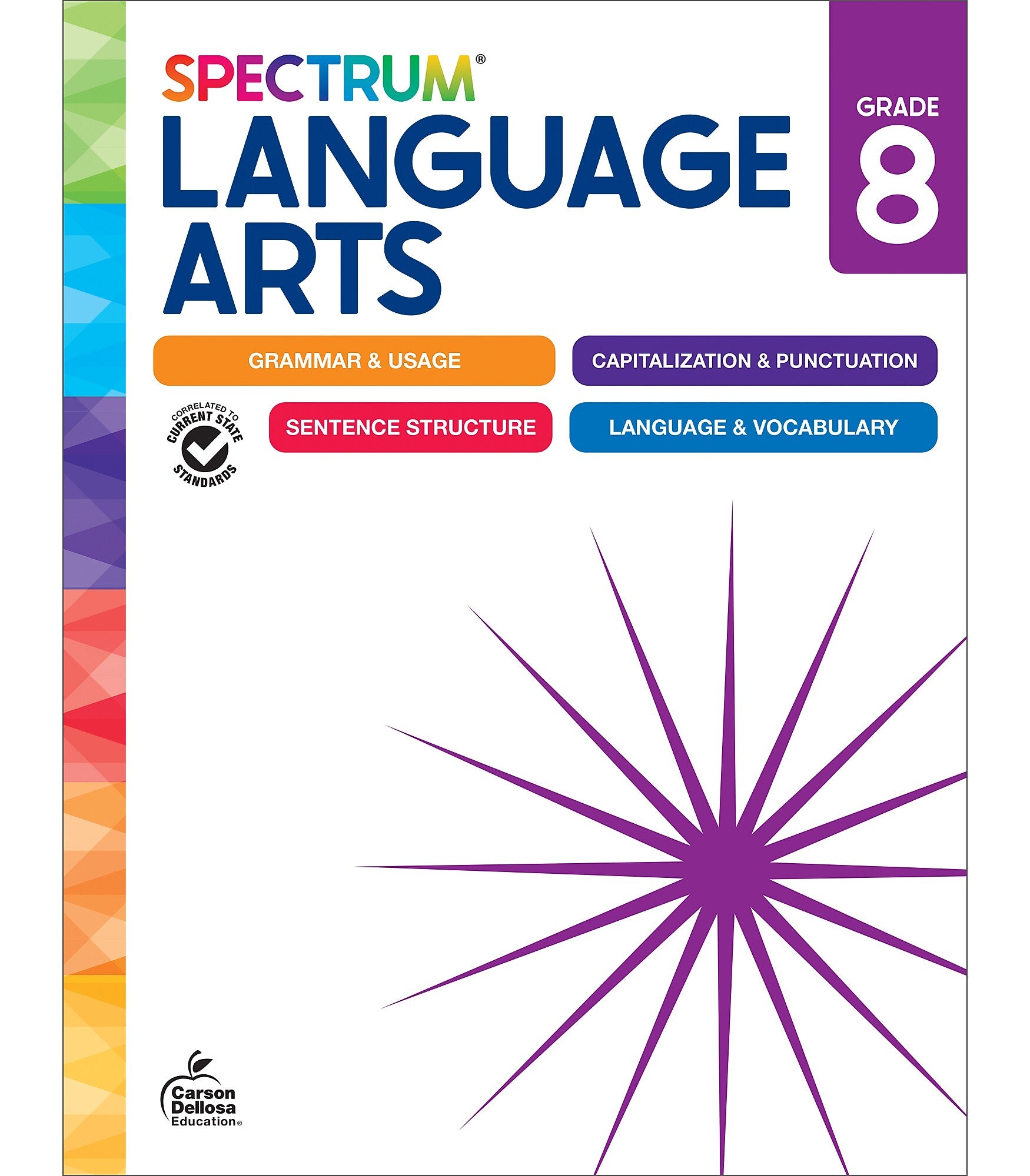 Spectrum Language Arts Workbook, Grade 8 Paperback (705498)