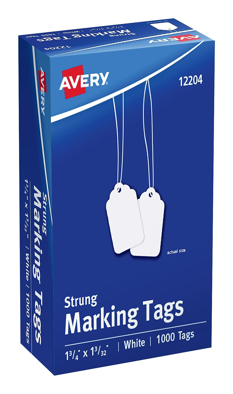 Avery  1-3/4" Marking Tags, White, 1,000/Pack (12204)