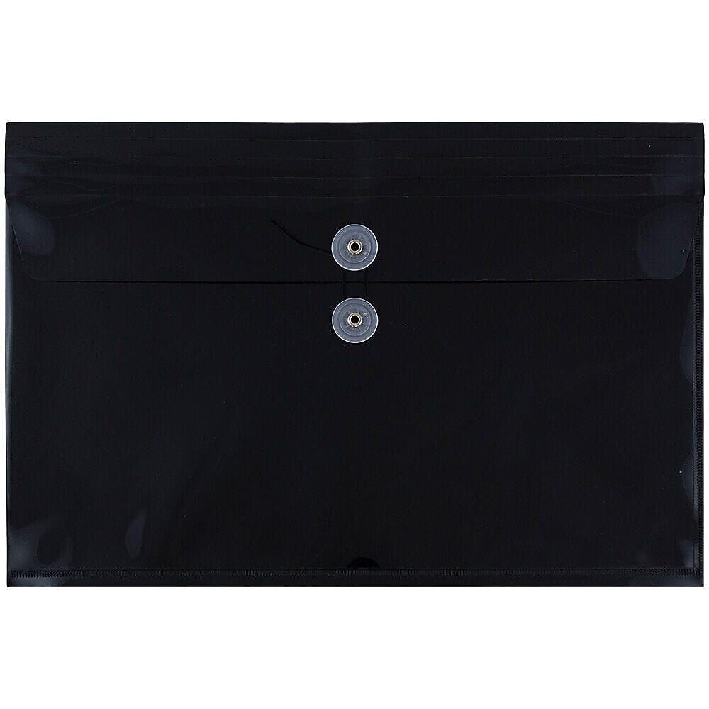 JAM Paper Premium Plastic Document File, Legal, Black, 3/Pack (219B1BLX3)