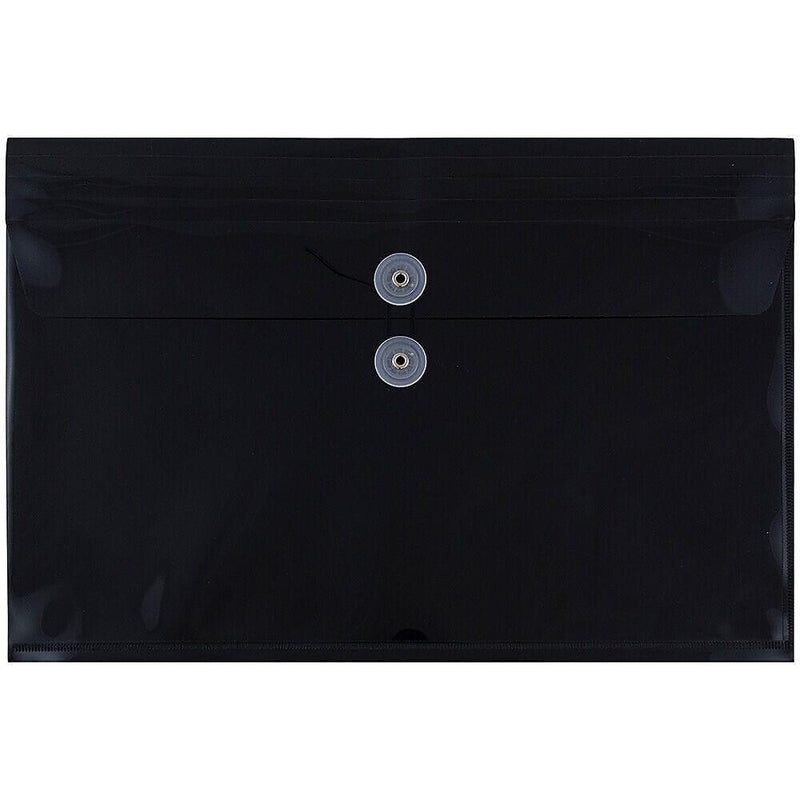 JAM Paper Premium Plastic Document File, Legal, Black, 3/Pack (219B1BLX3)