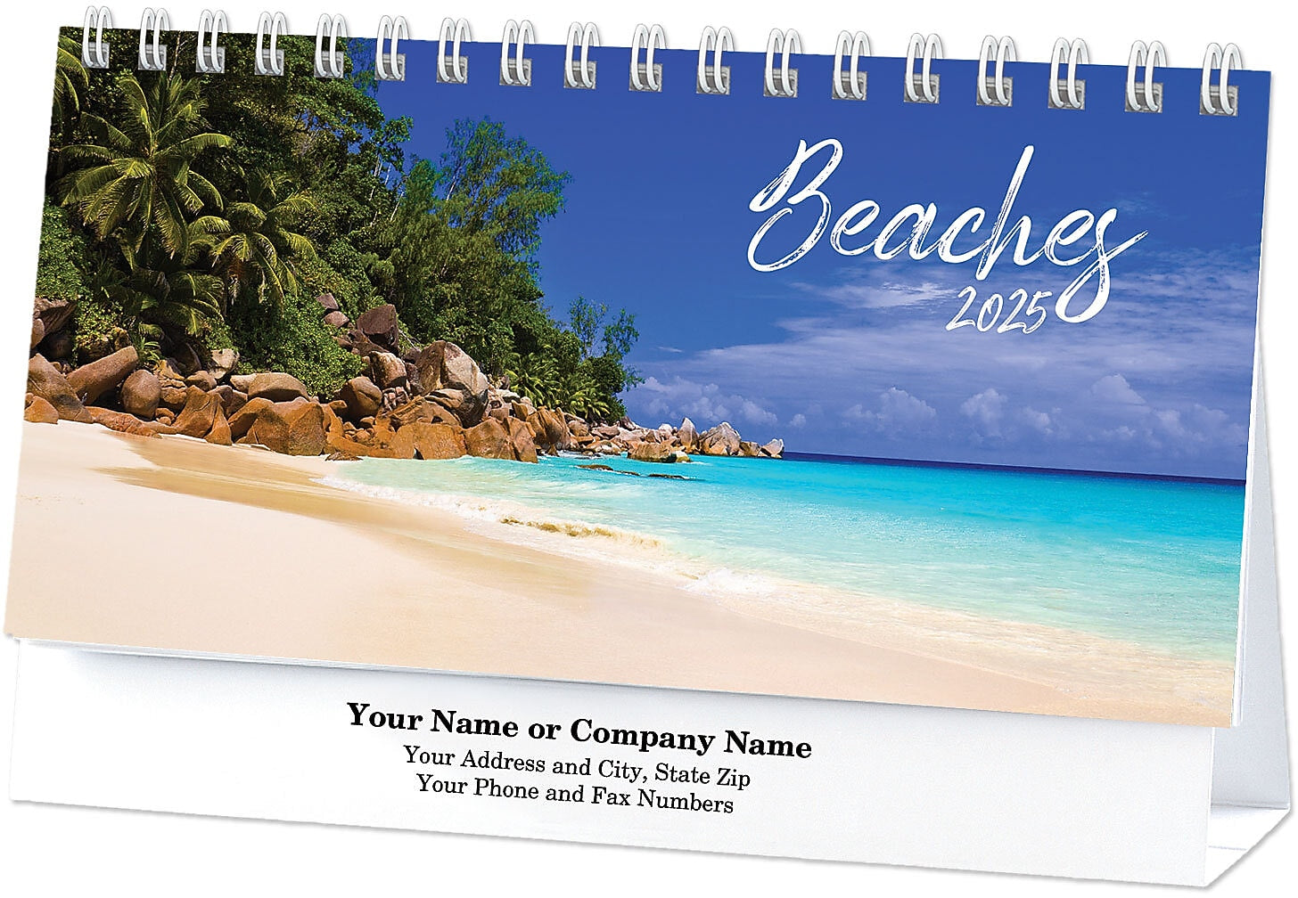 2025 Beaches Desk Calendar, Qty 250