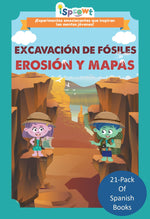 iSprowt Fossil Dig, Erosion, and Maps Spanish Translation Workbook Kit, Multicolor (785459614564)
