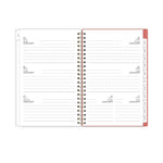 2026 Blue Sky Bespoke Letterpress Pomegranate Blush 5" x 8" Calendar Year Weekly & Monthly Planner, Faux Leather Cover (156222)