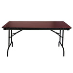 ICEBERG Premium Folding Table, 72" x 30", Mahogany (55224)