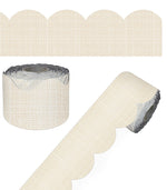 Carson Dellosa Education Linen Rolled Scalloped Borders, 3" x 65', Linen, 3/Bundle (CD-108505-3)