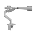 Humanscale M8.1 Adjustable Dual Monitor Arm, Up to 28" Monitors, Silver (M82CGS)